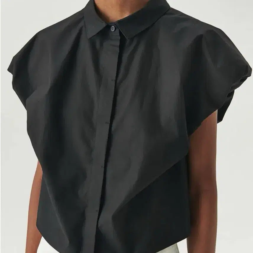 [BUNJANG] Levar Volume Sleeve Shirt / 르바 새상품 볼륨 슬리브셔츠 여성반팔셔츠 반팔블라우스 슬리브리스 원피스