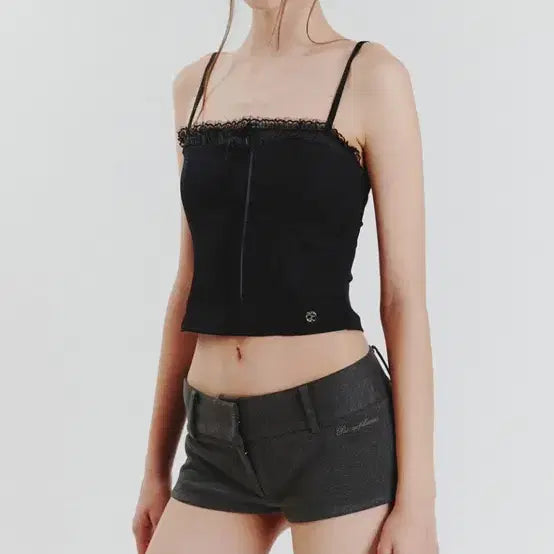 [BUNJANG] Pain Or Pleasure Charlotte Top Black / 페인오어플레져 샬롯탑 블랙