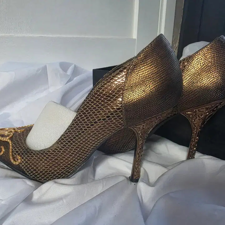 [BUNJANG] Baby the Stars Shine Bright Mirrored Cat Bronze Heels / 미국 인기브랜드 베이비땁 미러캣 브론즈 힐