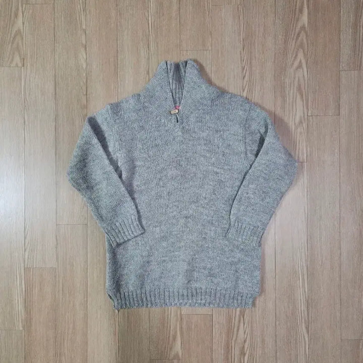 [BUNJANG] 45RPM Light Gray High-Neck Knit / 45RPM 라이트 그레이 하이넥 짜임 니트
