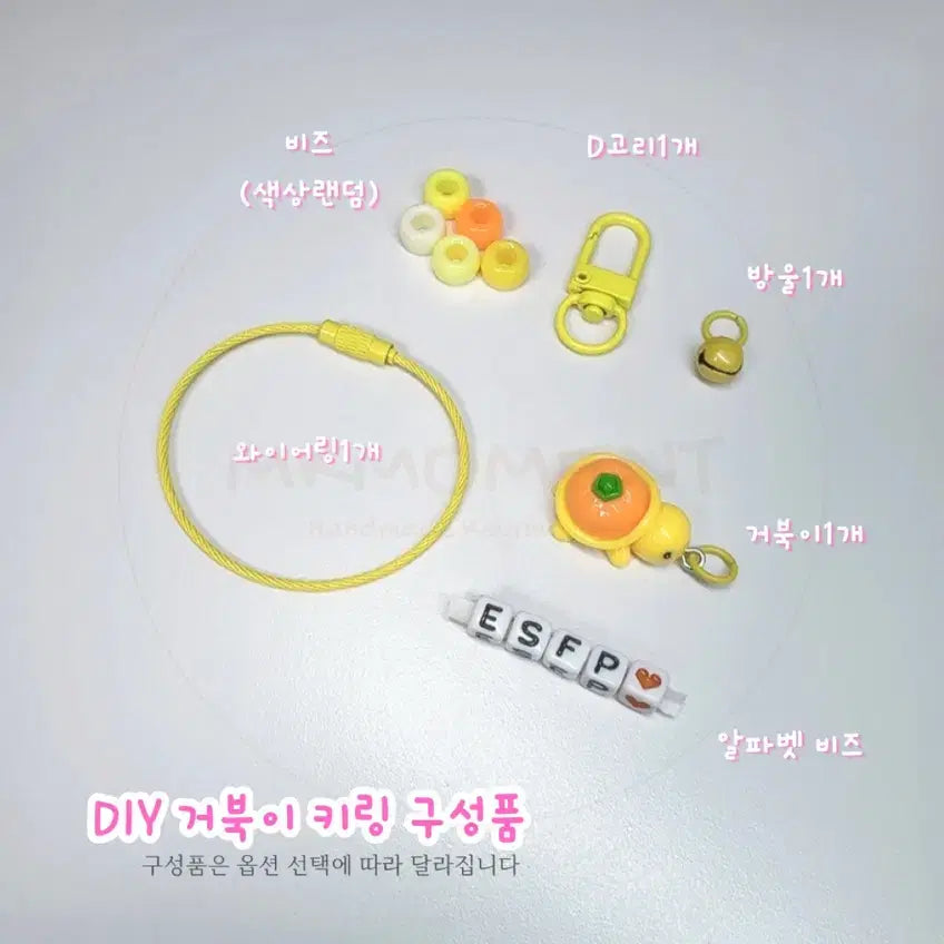[BUNJANG] DIY Turtle MBTI Keychain Making Set / DIY 거북이 MBTI 키링 만들기 세트 열쇠고리