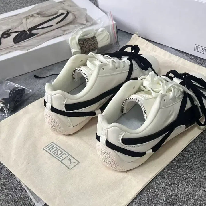 [BUNJANG] Puma x Rosé Speedcat LEA Warm White Black Sneakers / (W) 푸마 x 로제 스피드캣 LEA 웜 화이트 블랙  245MM