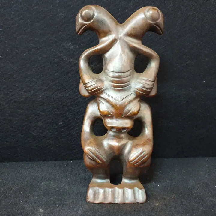 [BUNJANG] Hongshan Jade Animal Sculpture - Twin Bird Head Design / (수원만물)고옥 재질의 쌍 화조머리 조각의 홍산옥기 동물상