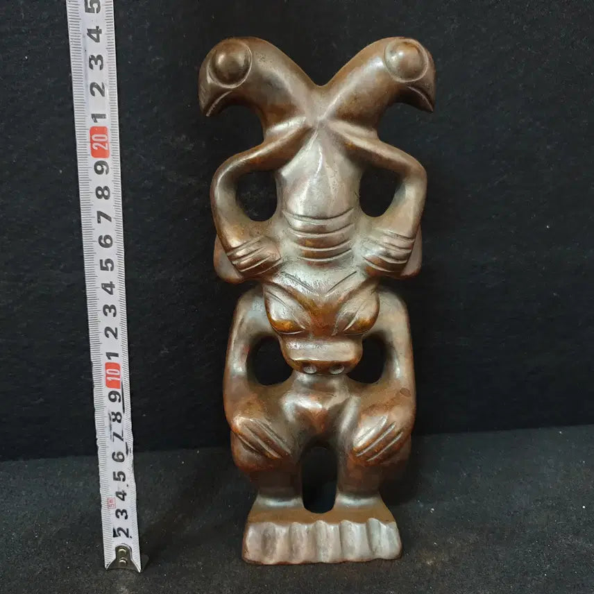 [BUNJANG] Hongshan Jade Animal Sculpture - Twin Bird Head Design / (수원만물)고옥 재질의 쌍 화조머리 조각의 홍산옥기 동물상