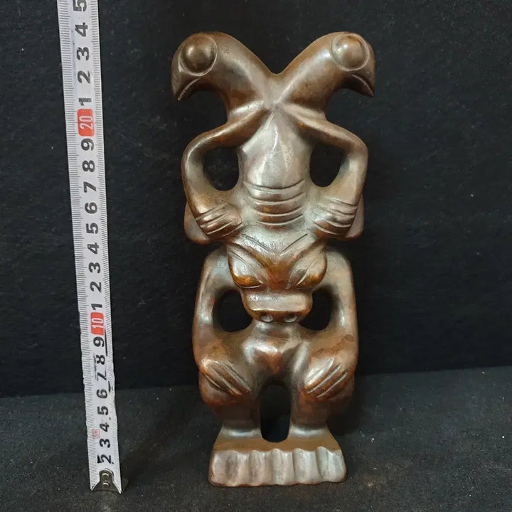 [BUNJANG] Hongshan Jade Animal Sculpture - Twin Bird Head Design / (수원만물)고옥 재질의 쌍 화조머리 조각의 홍산옥기 동물상