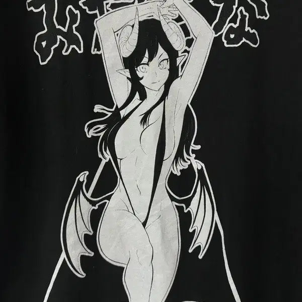 [BUNJANG] LEWD COMPLEX Graphic Cartoon T-shirt / [M] LEWD COMPLEX 그래픽 카툰 반팔티