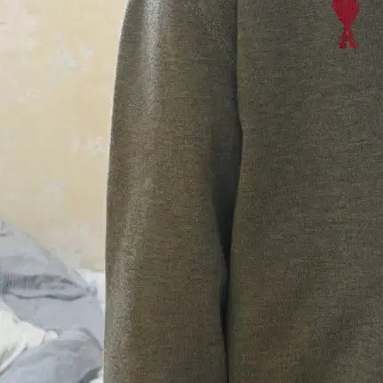 [SOLD OUT] 아미 하트 로고 그레이 가디건 L (병행수입)