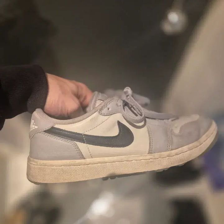 [BUNJANG] Nike Air Jordan 1 Low Silver Golf Shoes / 나이키 에어 조던 1 로우 실버 골프화