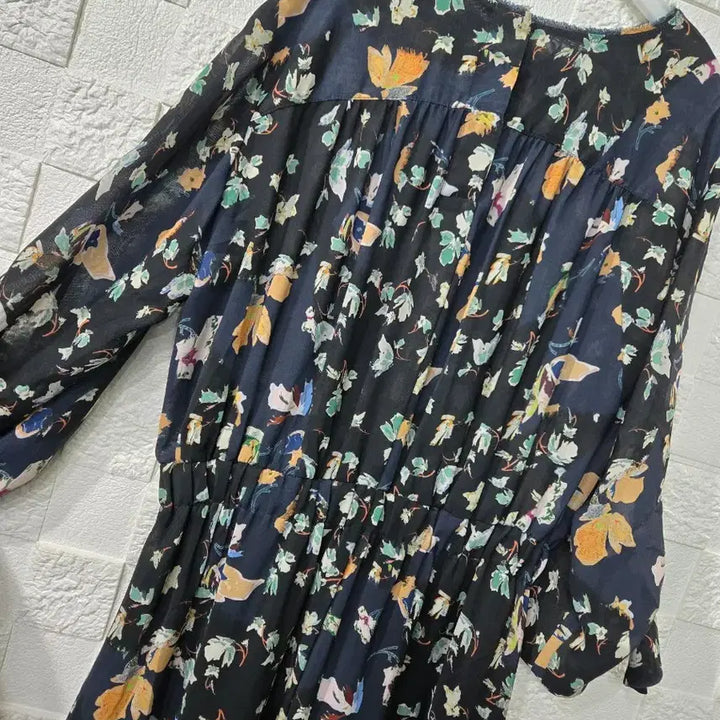 [SOLD OUT] 타임 플라워 패턴 랩 스타일 원피스 66
