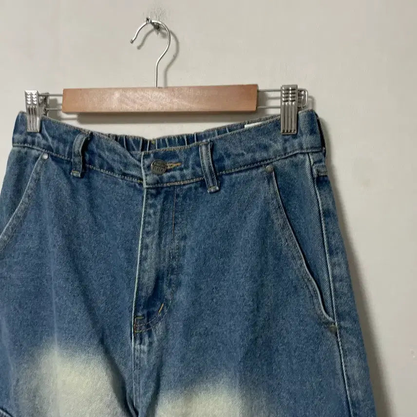 [SOLD OUT] 28-30 디미트리블랙 카고 밴딩 버뮤다팬츠 데님 청 반바지 정품