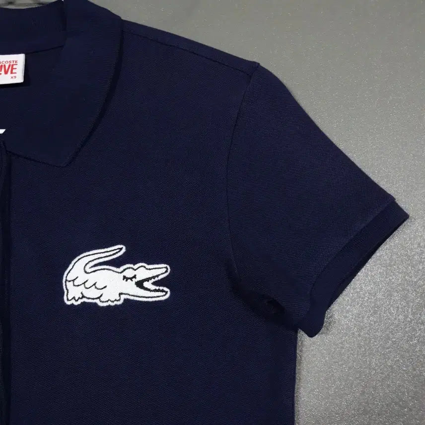 [BUNJANG] Lacoste Live Pique Stretch Short Sleeve Polo Dress Navy / 라코스테 라이브 피케 스트레치 반팔 폴로 드레스 원피스 네이비