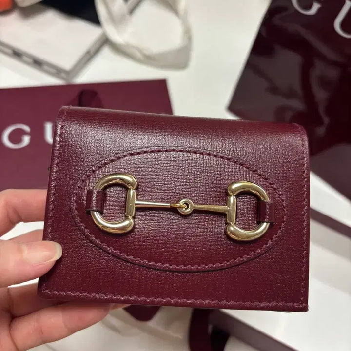 [BUNJANG] Gucci Horsebit 1955 Card Case Wallet Red / 구찌 홀스빗 1955 카드 케이스 지갑 레드