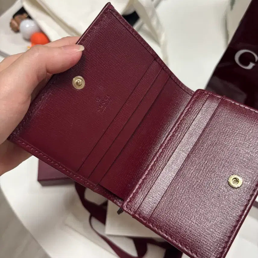 [BUNJANG] Gucci Horsebit 1955 Card Case Wallet Red / 구찌 홀스빗 1955 카드 케이스 지갑 레드
