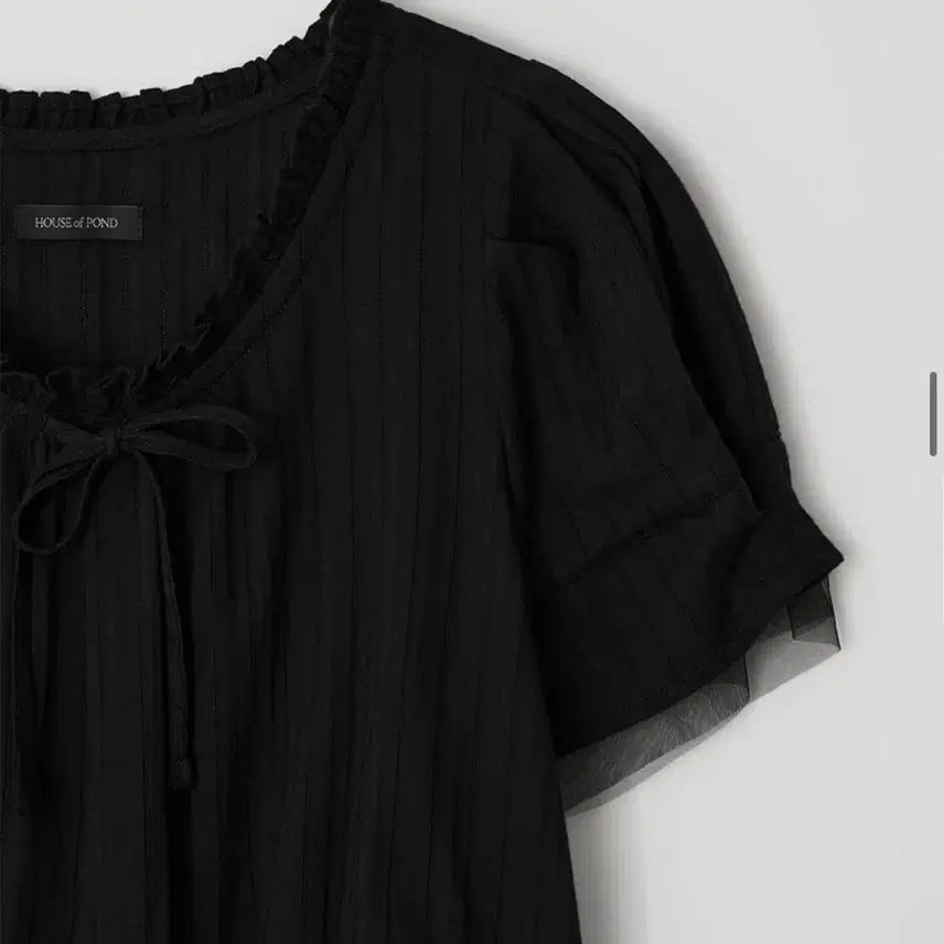 [BUNJANG] House of Pond Black Layered Blouse / 하우스오브폰드 새상품 반팔블라우스 블랙블라우스 반팔원피스