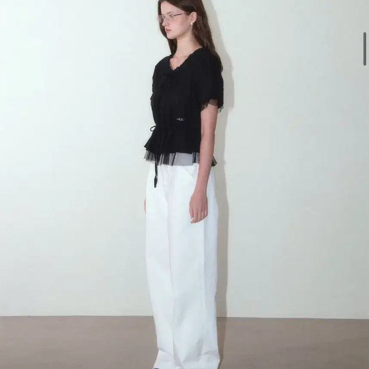 [BUNJANG] House of Pond Black Layered Blouse / 하우스오브폰드 새상품 반팔블라우스 블랙블라우스 반팔원피스