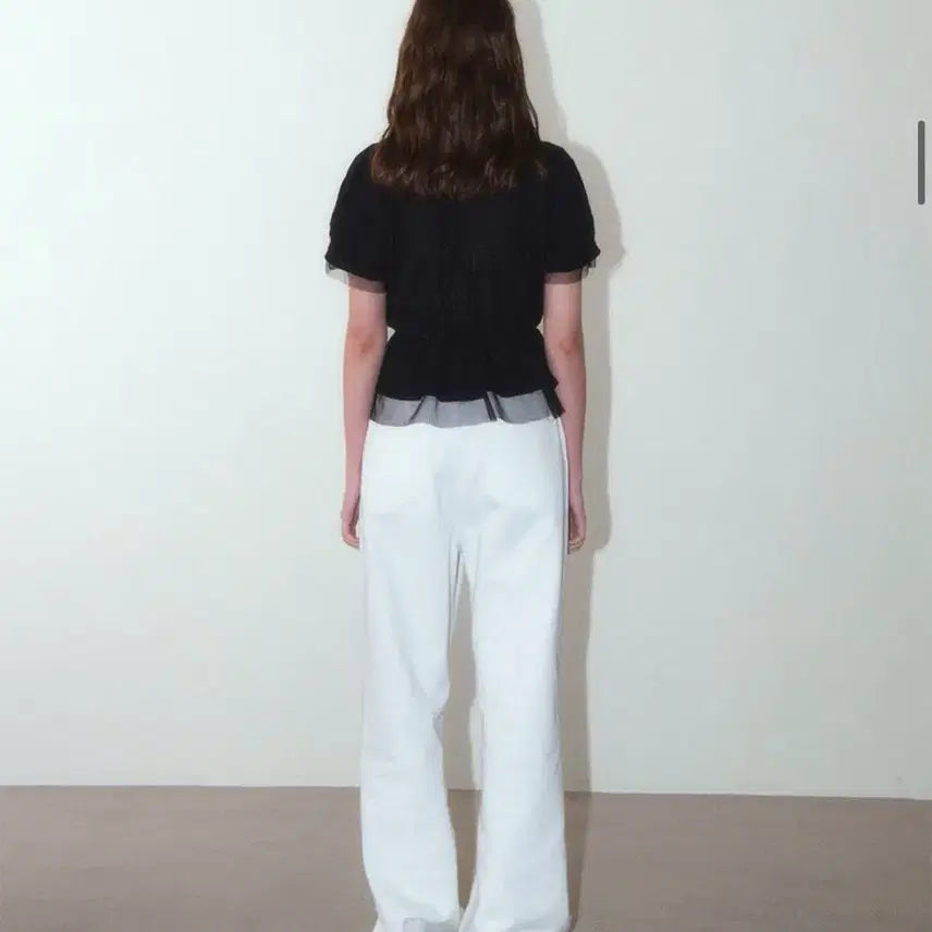 [BUNJANG] House of Pond Black Layered Blouse / 하우스오브폰드 새상품 반팔블라우스 블랙블라우스 반팔원피스