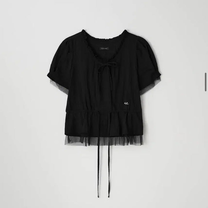 [BUNJANG] House of Pond Black Layered Blouse / 하우스오브폰드 새상품 반팔블라우스 블랙블라우스 반팔원피스