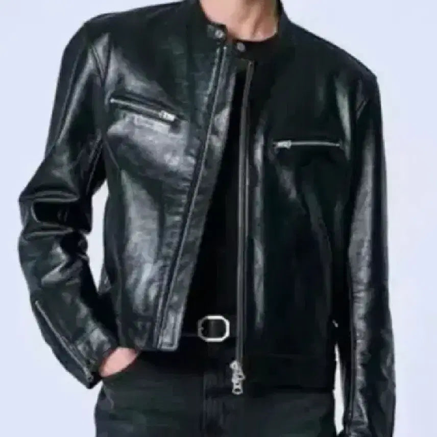 [BUNJANG] Savage Car Racer Leather Jacket L / 세비지 카프레이서 레더 자켓 L