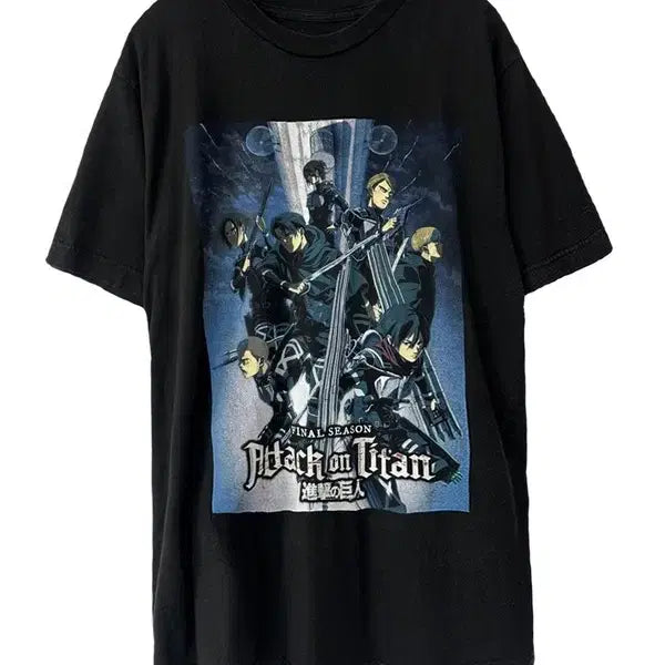 [BUNJANG] Ripple Junction Attack on Titan Cartoon Short Sleeve T-shirt / [M] RIPPLE JUNCTION 진격의거인 파이널 카툰반팔티