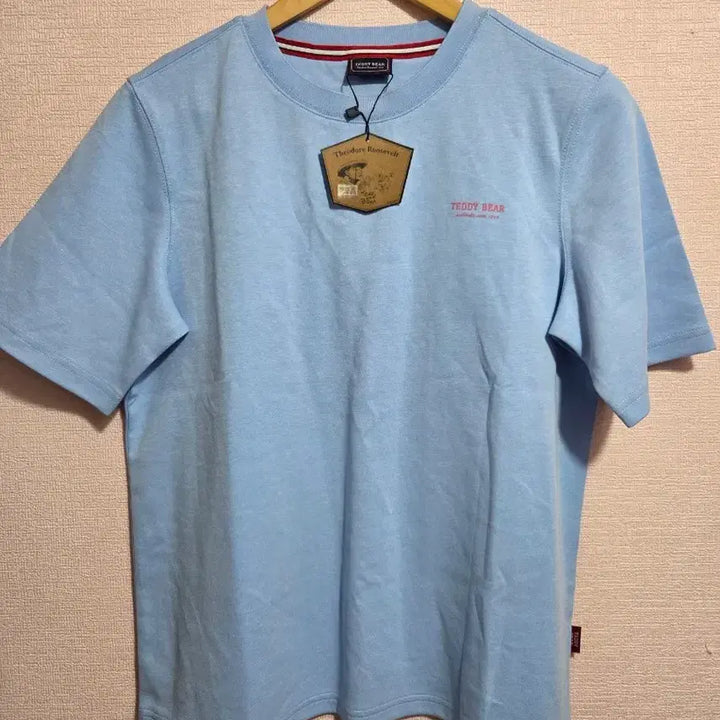 [BUNJANG] Teddy Bear Short Sleeve T-Shirt Sky Blue / 테디베어 반팔 티셔츠 스카이블루