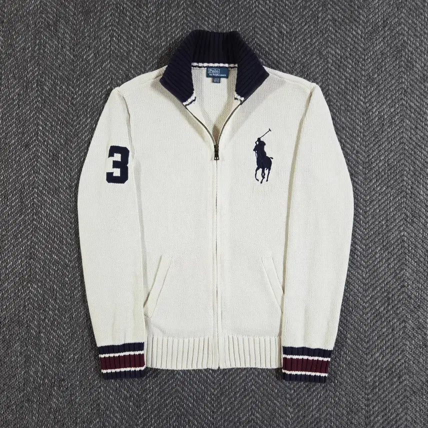 [BUNJANG] Polo Ralph Lauren Big Pony Knit Zip-up / 폴로 랄프로렌 빅포니 니트 집업