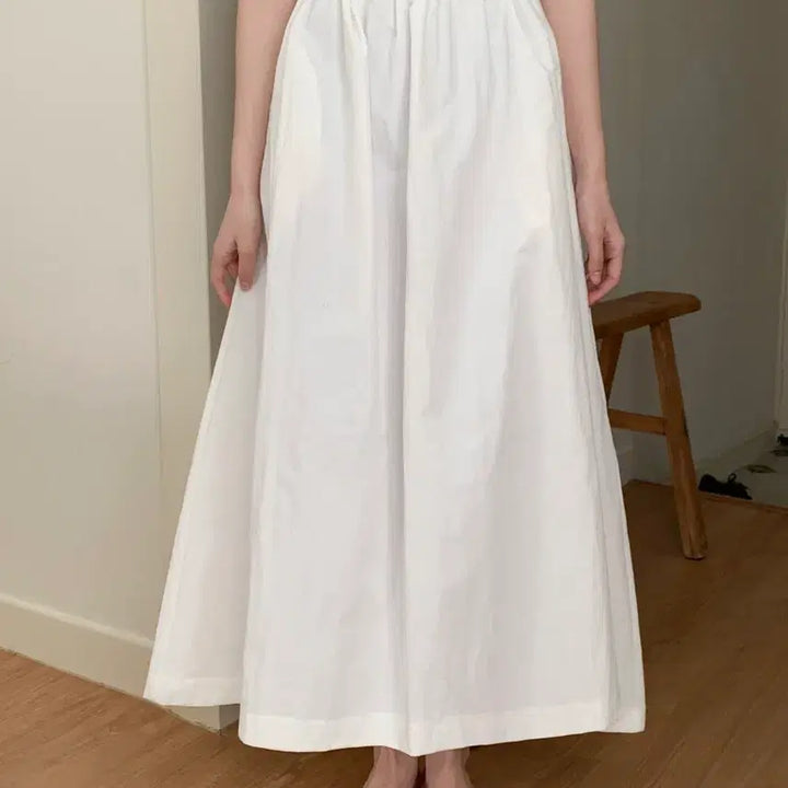 [BUNJANG] A-Line High-Waist Long Bar-Sak Skirt / 대전 여성의류 a라인 하이웨스트 롱바스락스커트