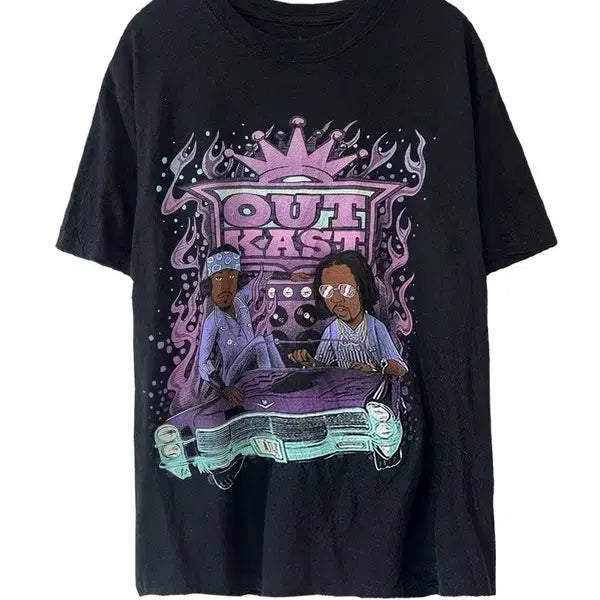 [BUNJANG] OUT CAST Graphic Punk Band T-shirt / [M] OUT CAST 그래픽펑크 밴드 반팔티