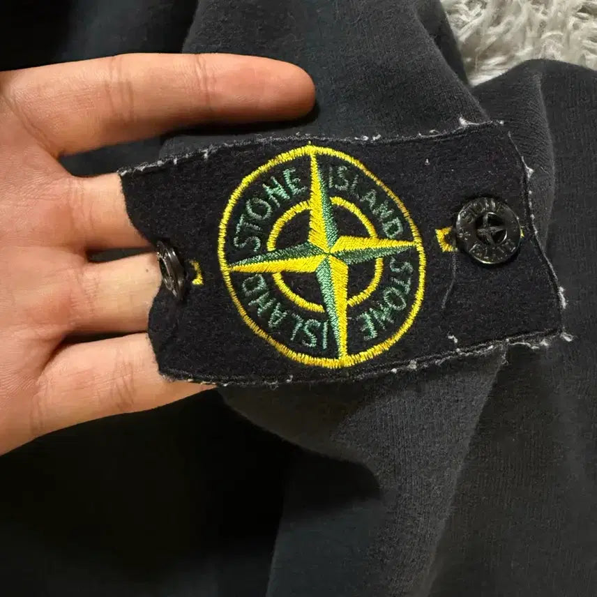 [BUNJANG] Stone Island Compass Patch Hoodie / 스톤아일랜드 후드티