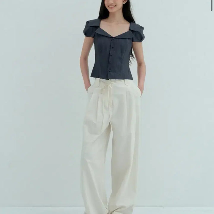 [BUNJANG] 플로움 새상품 crispy air pants 여성와이드팬츠 여성여름슬랙스 / 플로움 새상품 crispy air pants 여성와이드팬츠 여성여름슬랙스
