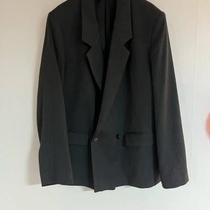 [BUNJANG] ZARA Striped Double-Breasted Blazer / 자라 스트라이프 더블 블레이저 L