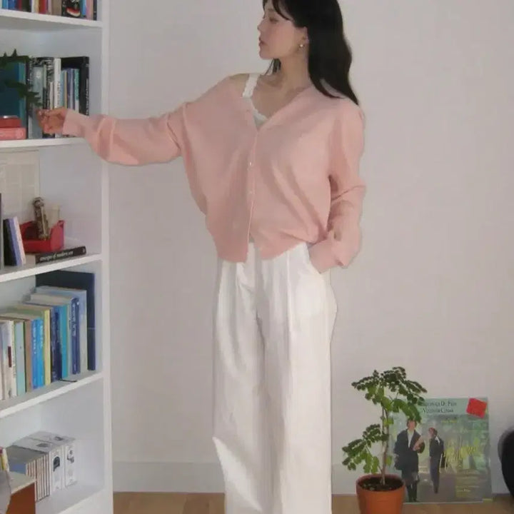[SOLD OUT] 가내스라 오디네르 버논 코튼 핀턱 와이드팬츠 화이트 아이보리