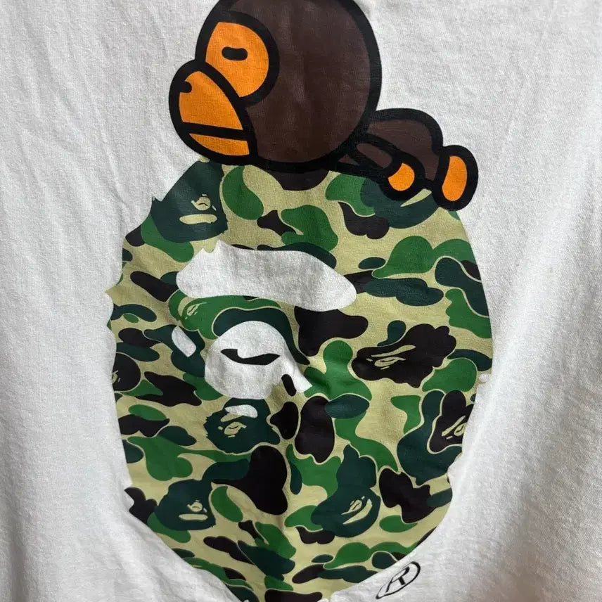 [BUNJANG] BAPE White Camo Short Sleeve T-shirt / 베이프 화이트 카모 반팔 티셔츠