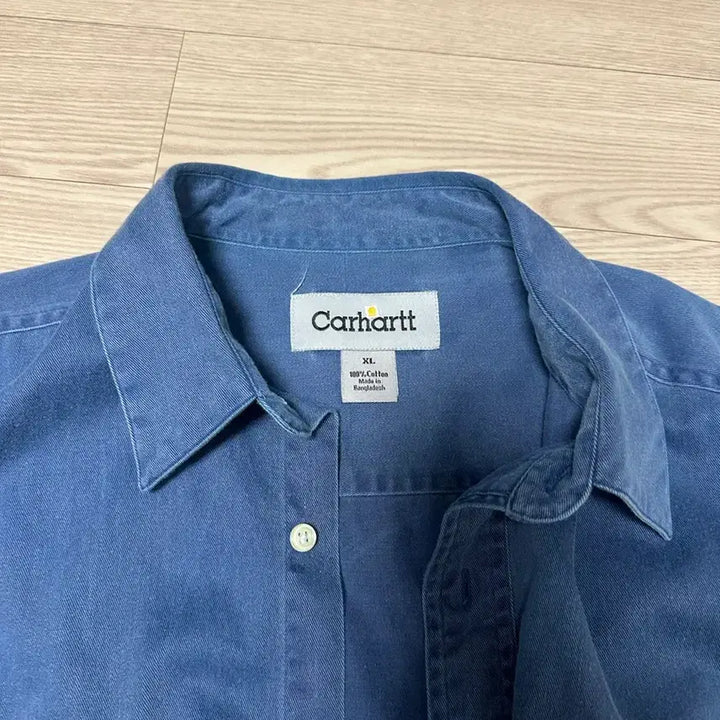 [BUNJANG] Carhartt Vintage Blue Short Sleeve Shirt / 칼하트 빈티지 블루 반팔 셔츠