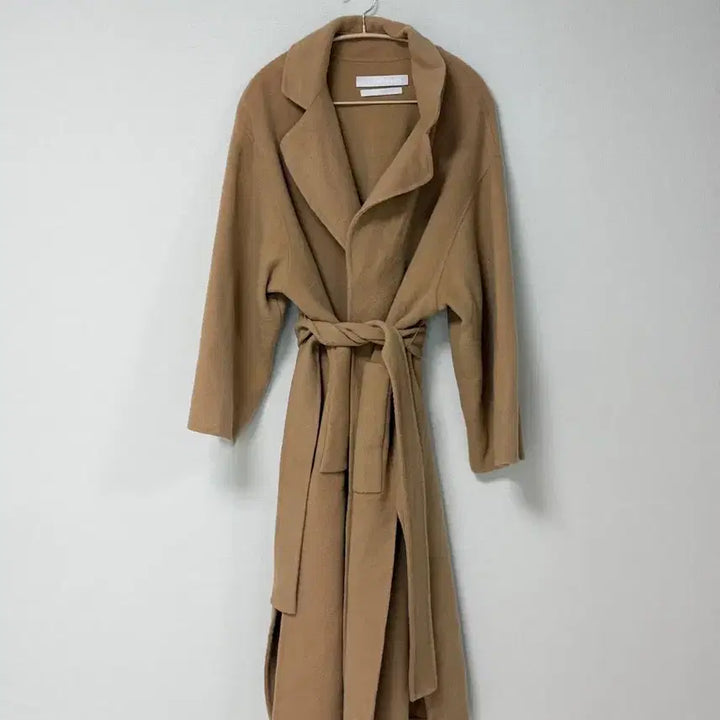 [BUNJANG] Wool 90% Handmade Long Coat - Beige / 울 90 핸드메이드 베이지 롱코트