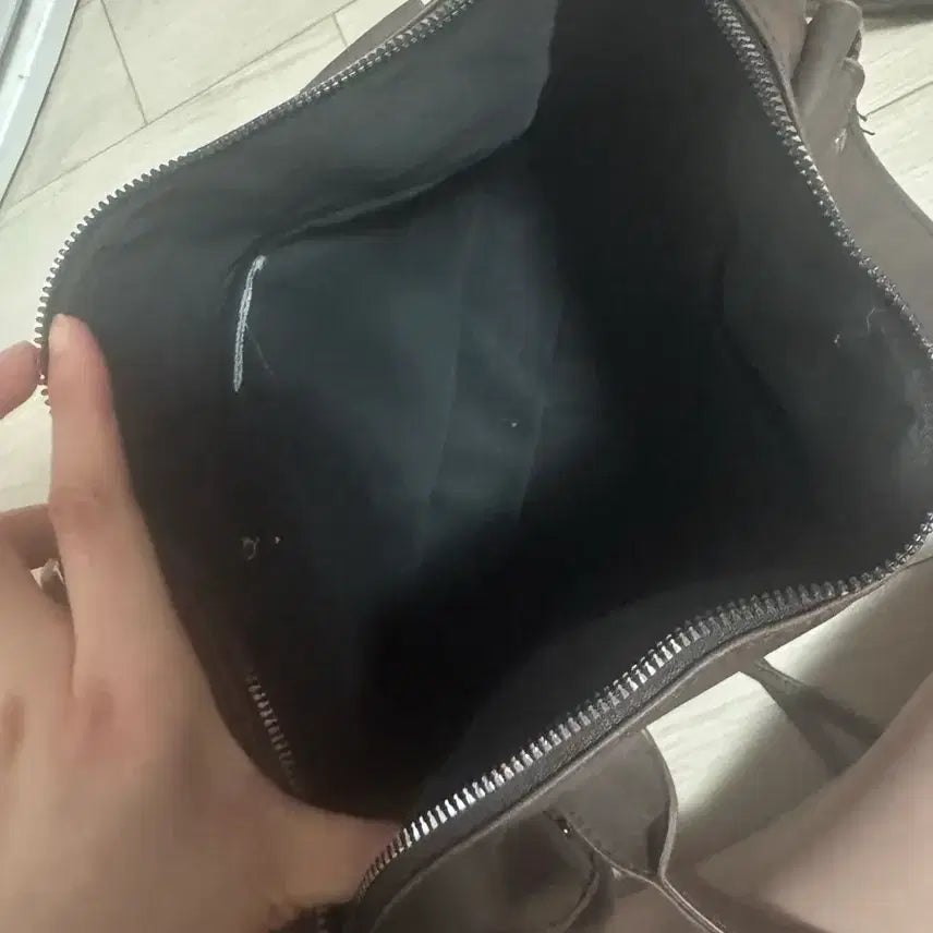 [BUNJANG] Modern Brown Leather Tote Shoulder Bag / 모던한 브라운 가방 레더 토트백 숄더백