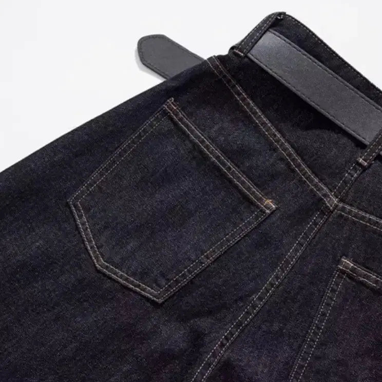 [BUNJANG] Black Wide Denim Pants / 블랙 와이드 데님 팬츠