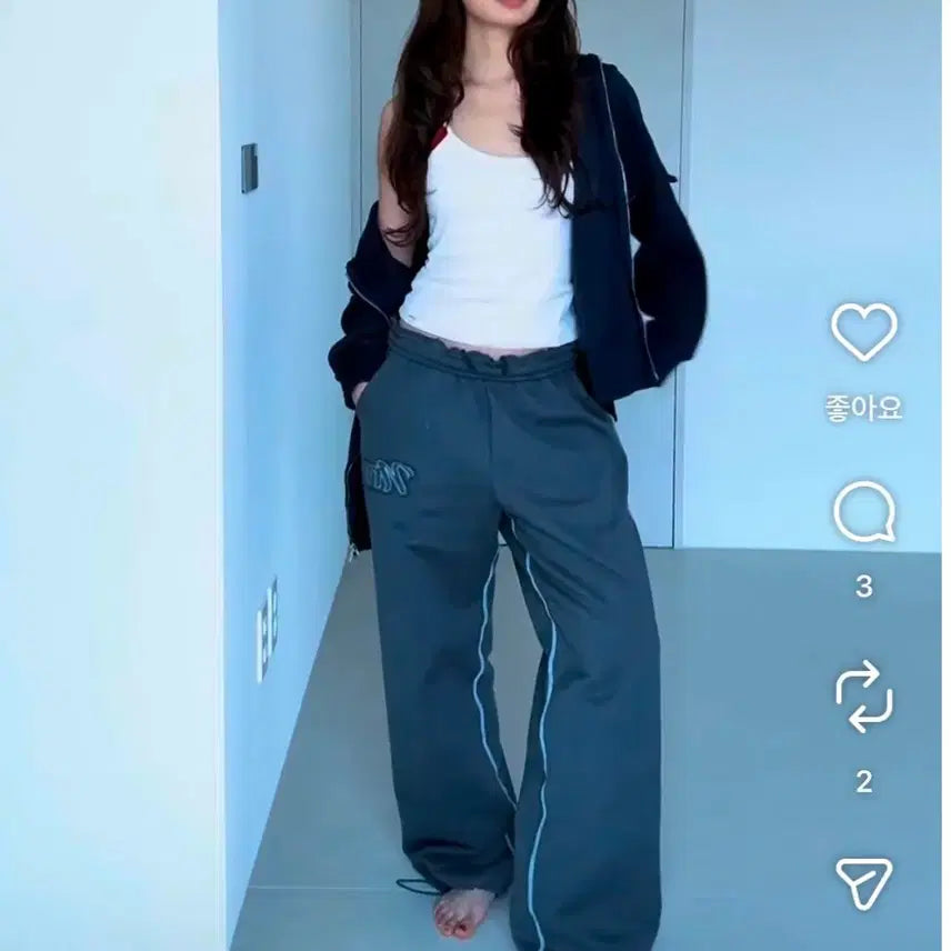 [BUNJANG] Headerment Ribonbit Hague Glony Sweatpants / 노미니컬 스웻팬츠    헤더먼트 리본빛 헤이그 글로니