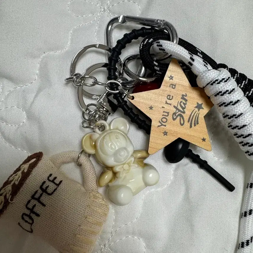 [BUNJANG] Assorted Keyrings (Star/Teddy Bear/Coffee) / 다양한 키링 모음 (별/곰돌이/커피)