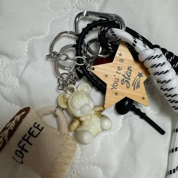 [BUNJANG] Assorted Keyrings (Star/Teddy Bear/Coffee) / 다양한 키링 모음 (별/곰돌이/커피)