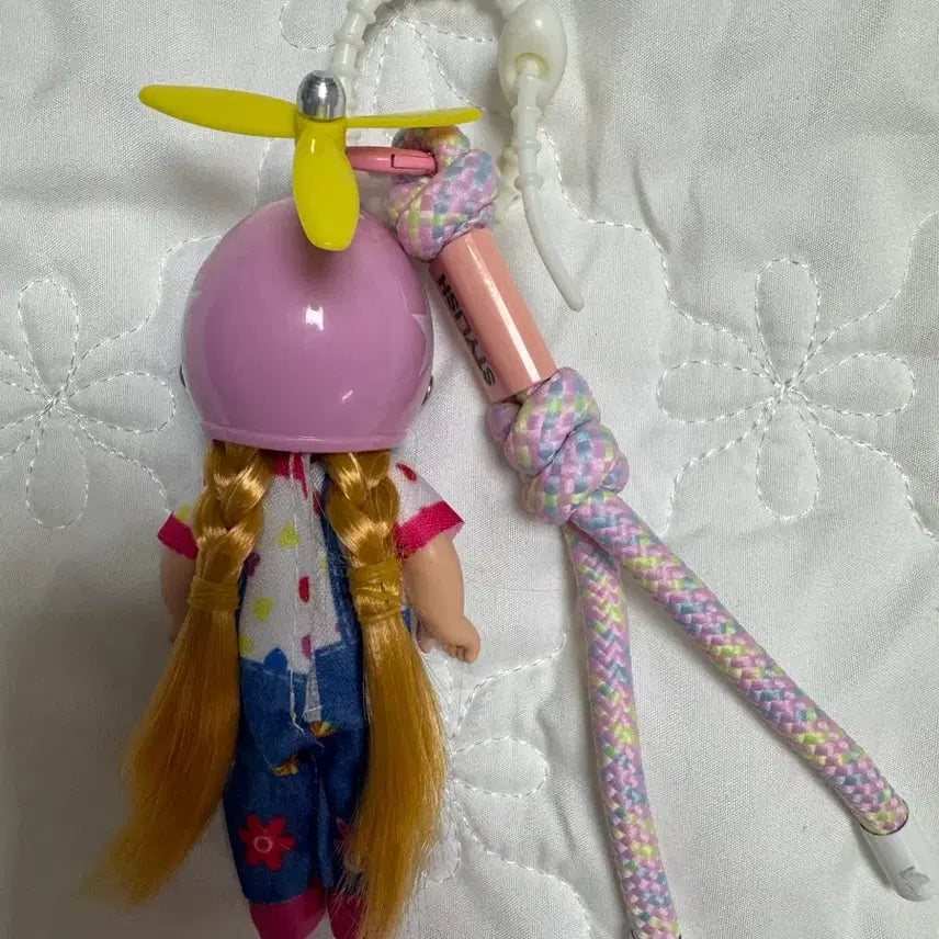 [BUNJANG] Unknown Doll Keyring Denim Flower Item / 인형 키링 헬멧 플라워 데님