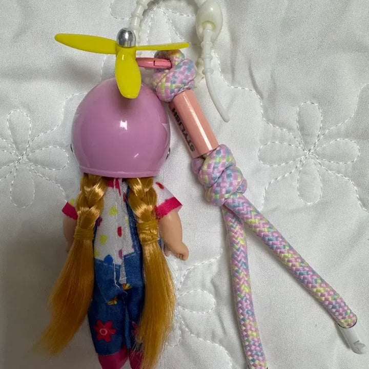 [BUNJANG] Unknown Doll Keyring Denim Flower Item / 인형 키링 헬멧 플라워 데님