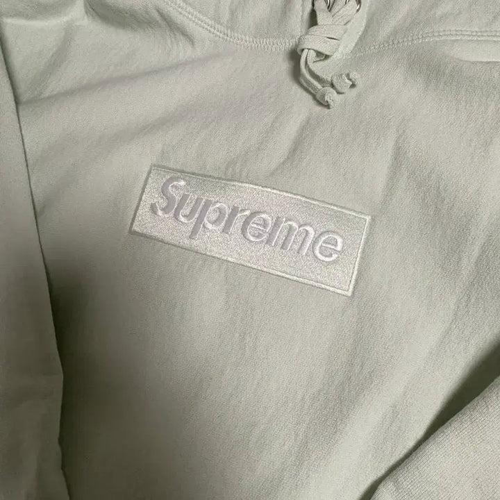 [BUNJANG] Supreme Box Logo Hoodie Sweatshirt Light Green / [새상품/ L] 슈프림 박스로고 후드 스웨트셔츠 라이트 그린 - 23FW