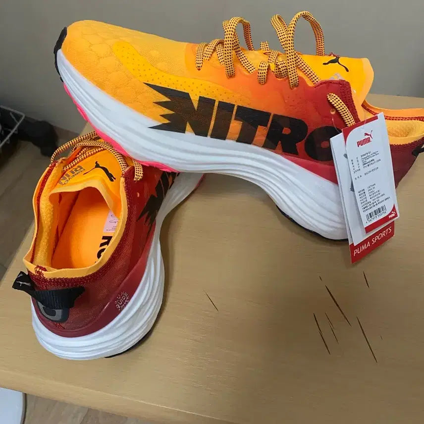 [BUNJANG] Puma ForeverRun Nitro Running Shoes / 푸마 ForeverRun Nitro 옐로우 오렌지