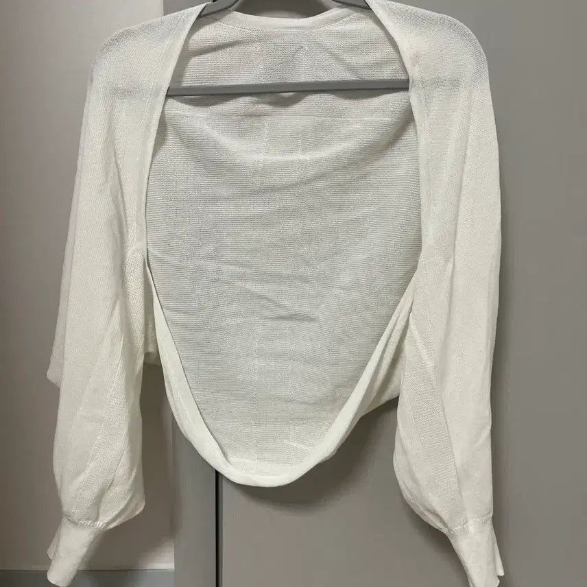 [BUNJANG] Objet Bolero Spring/Summer Cardigan - White/Ivory / 오브제 볼레로 봄여름 가디건 화이트아이보리
