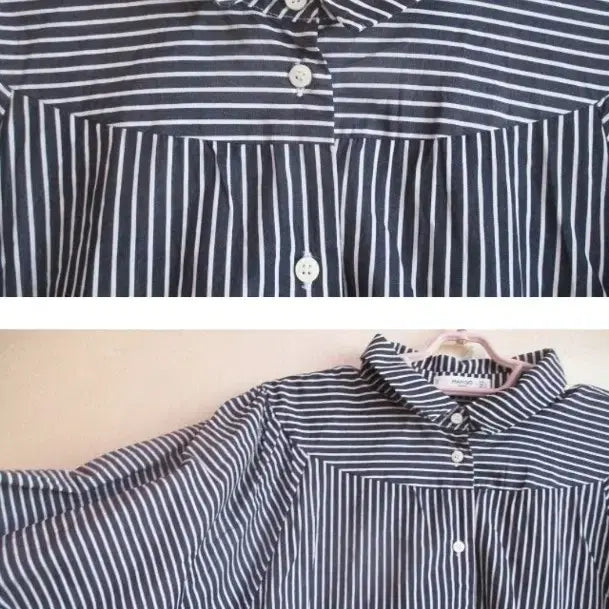 [BUNJANG] Mango Navy Boxy Blouse / Mango 네이비 박시한 블라우스