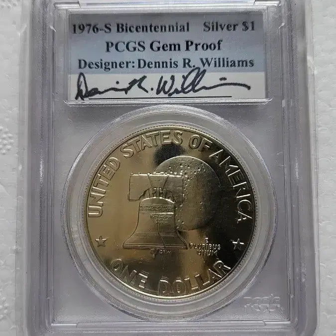 [BUNJANG] 1976 S Eisenhower Signed Silver Dollar / 1976 S 아이젠하워 싸인 은화