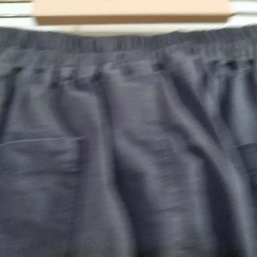 [BUNJANG] Elastic Waist Straight Leg Pants - Charcoal / 여름. 스판 밴딩. 면. 일자통바지. 허리30까지.  먹색