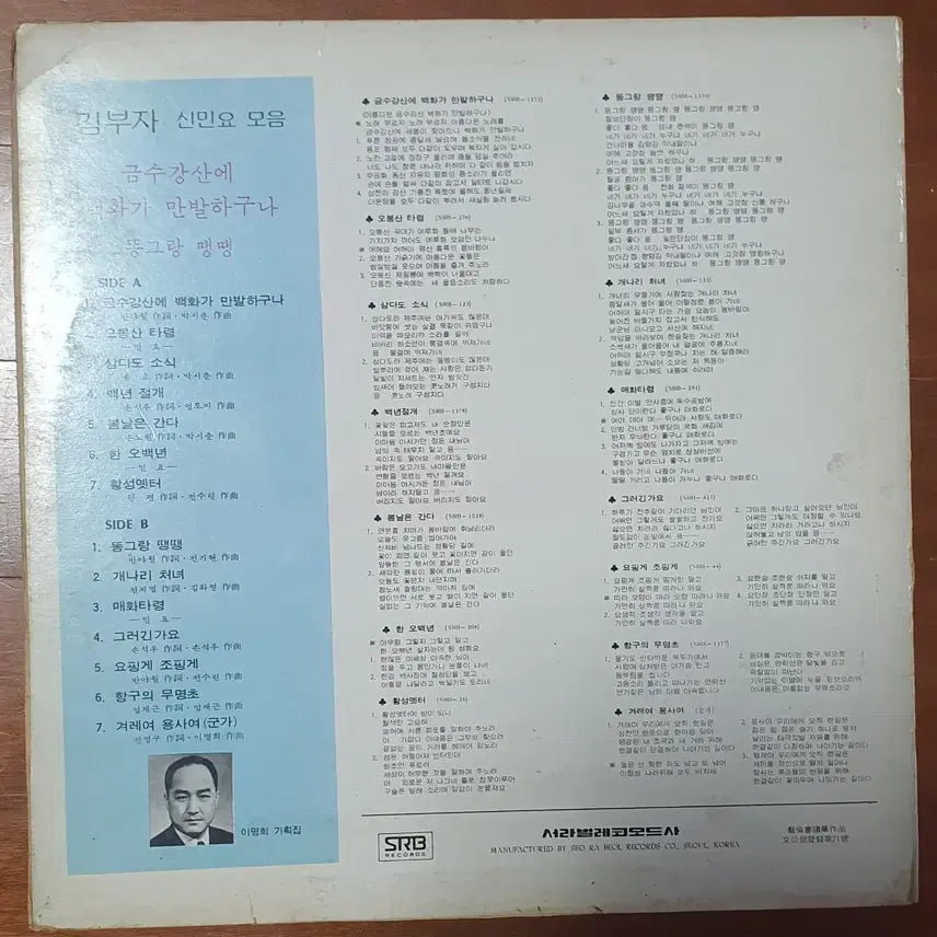 [BUNJANG] Kim Boo-ja New Folk Song Collection LP / 김부자 신민요모음 LP 음반