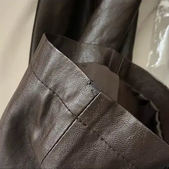 [SOLD OUT] [S] 파사드패턴 오버핏 레더자켓