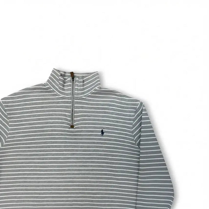 [BUNJANG] Polo Ralph Lauren Striped Henley Sweatshirt / 폴로 랄프로렌 스트라이프 헨리넥 맨투맨